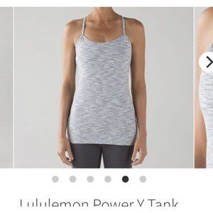 LULULEMON Athletica Power Y Wee Are From Space Ice Grey Alpine White Sz 8
